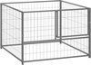 vidaXL - Hondenkennel - 100x100x70 - cm - staal - zilverkleurig