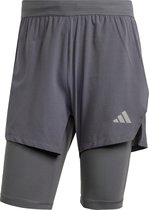 adidas Performance HEAT.RDY HIIT Elevated Training 2-in-1 Short - Heren - Grijs- S