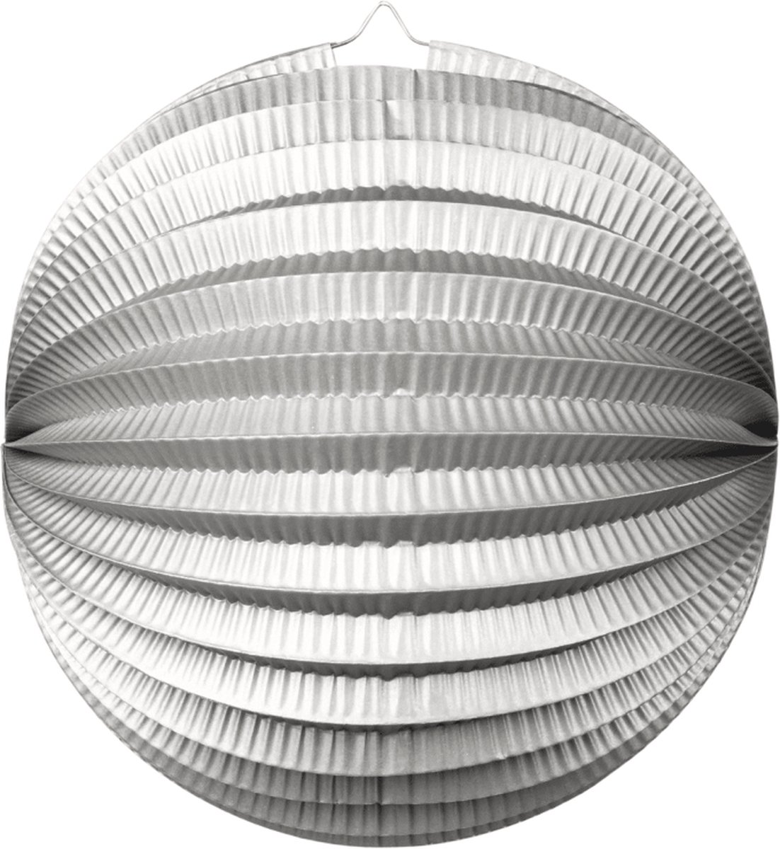 Papieren Lampion Metallic Zilver 25cm - Feest Decoratie Bruiloft Zomer Festival