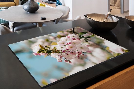 KitchenYeah® Inductie beschermer 80x52 cm - Bloemen - Bloesem - Lente - Kookplaataccessoires - Afdekplaat voor kookplaat - Inductiebeschermer - Inductiemat - Inductieplaat mat