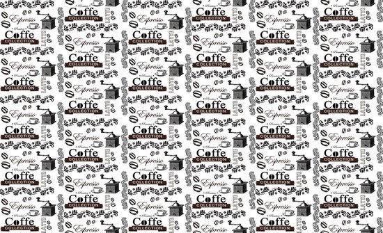 Coffee Pattern Photo Wallcovering