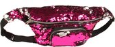 Roze zilver heuptasje omkeerbare pailletten - sequin heuptas fanny pack - tas mermaid zeemeermin tasje glitter