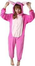 Onesie Angel, Lilo & Stitch pak kostuum roze - maat M-L - Stitchpak jumpsuit huispak