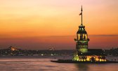Istanbul City Urban Sunset Photo Wallcovering