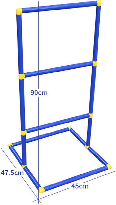 VidaXL Houten Laddergolf Set - Golfladder Met 6 Paar Ballen En Draagtas Voor Familieplezier