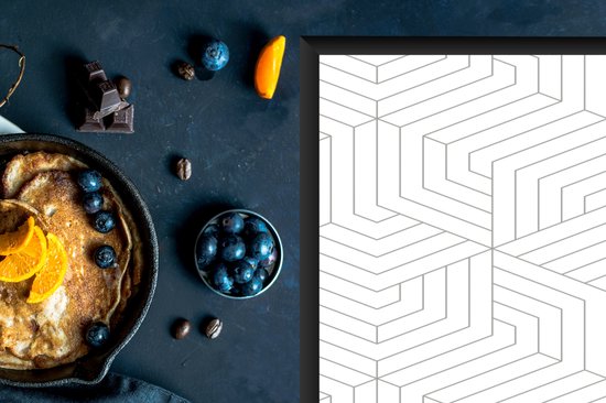 KitchenYeah® Inductie beschermer 65x52 cm - Abstract - Patronen - Design - Lijn - Kookplaataccessoires - Afdekplaat voor kookplaat - Inductiebeschermer - Inductiemat - Inductieplaat mat