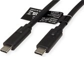 Câble ROLINE USB4 Gen3x2, CC, M/M, 40Gbit/s, 100W, noir, 1 m