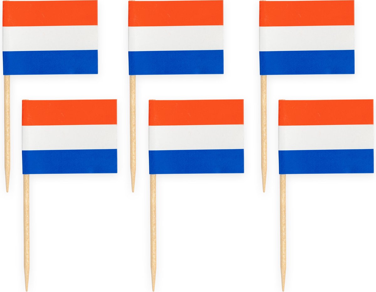 150x Cocktailprikkers Nederland - Hapjes Cocktail Tapas Zomer Terras