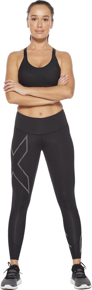 2021 2xu Light Speed Halfhoge Compressiepanty Voor Dames Wa6523b - Zwa MT