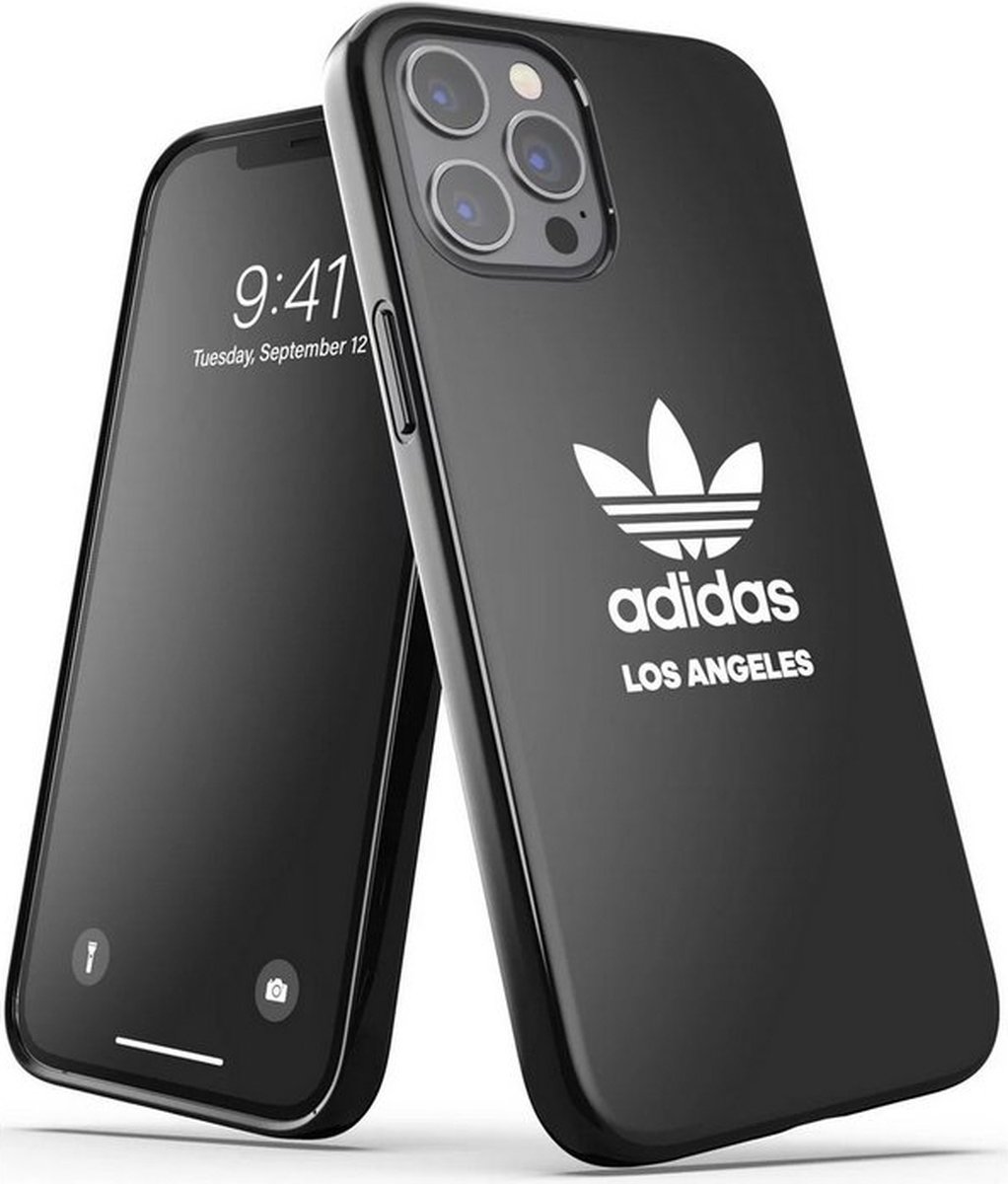 Adidas OR Los Angeles Back Case - Geschikt voor Apple iPhone 12 Pro Max (6.7") - Zwart