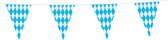 3x Vlaggenlijn Blauw / Wit Geruit Bavaria 10m - Verjaardag Feest Party Festival Poolparty Decoratie Oktoberfest Bierfeest