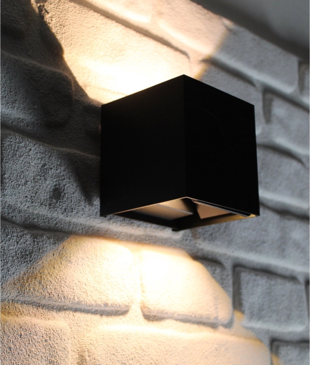 LED Cube Wandlamp | Dimbaar | IP44 | G9 fitting | Antraciet