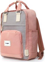 Vermanto Backpack - Sac à dos - 30 litres - Laptop - Bookbag - Vintage - Homme - Femme - Laptop - École - Bookbag - Grijs - Rose
