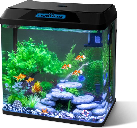 Nobleza J9X - Aquarium Kit - 38.5 x 24 x 39 cm - 30 L - Zwart