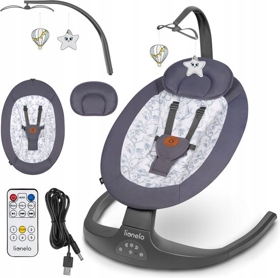 Ingenuity elektrische Babyschaukel Swell mit Licht und Sound grau Smyths Toys De