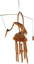 Bamboe windgong met kraanvogel