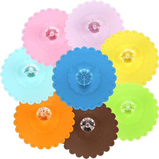8 stuks kleurrijke bekerafdekking, anti-stof siliconen deksels, siliconen  glazen... | bol.com