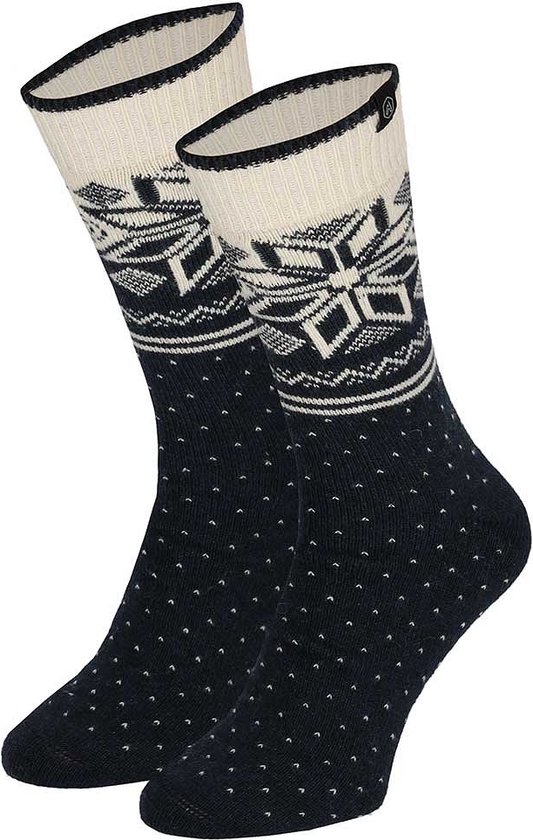 Apollo - Noorse Wollen Huissokken - Huissokken Heren - Blauw - Maat 39/42 - Scandinavische sokken
