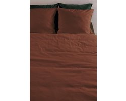 At Home by BeddingHouse Easy dekbedovertrek - Lits-Jumeaux - 240x200/220 - Bruin