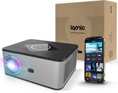 Bol.com Iqonic IQ3 Beamer - LED Projector met WiFi en Bluetooth - Full HD - Android 9.0 - 700 ANSI Lumen - 11200 Lumen - Zeer Ho... aanbieding