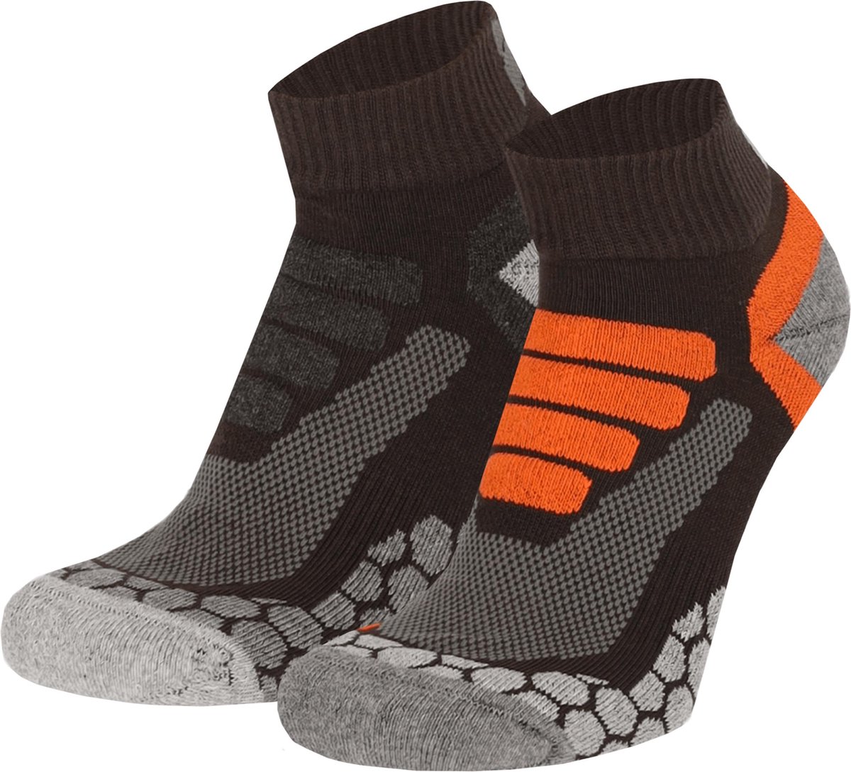 Xtreme Sockswear Quarter Wandelsokken – 2 Paar – Lage Hiking Sokken Unisex – Katoen & Coolmax – Multi Groen