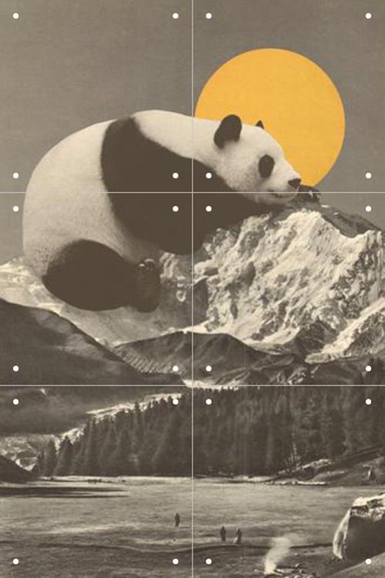 IXXI Giant Panda Nap - Wanddecoratie - Abstract - 40 x 60 cm