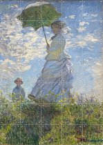 IXXI Women with a Parasol - Madame Monet and Son - Claude Monet - Wanddecoratie - 140 x 100 cm