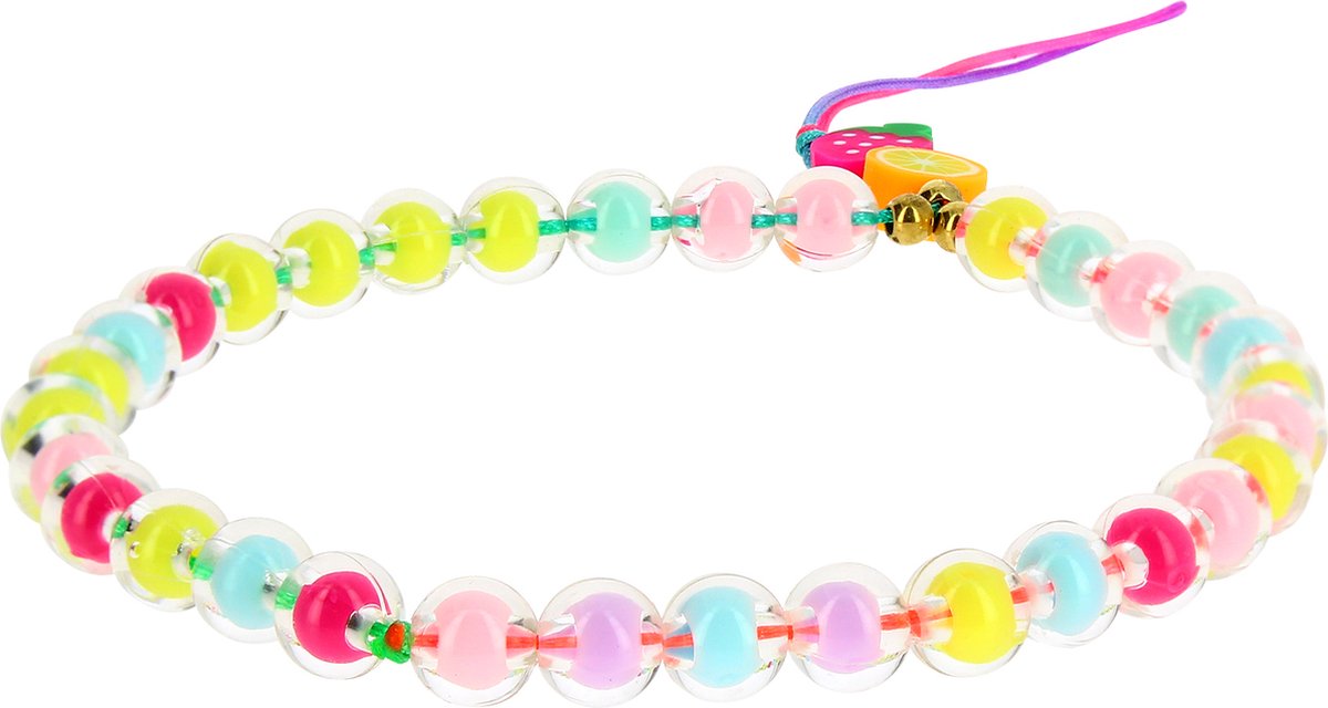 Zelfgemaakte Sieraden Telefoon Ronde Parels Collectie Tutti Frutti Multicolor