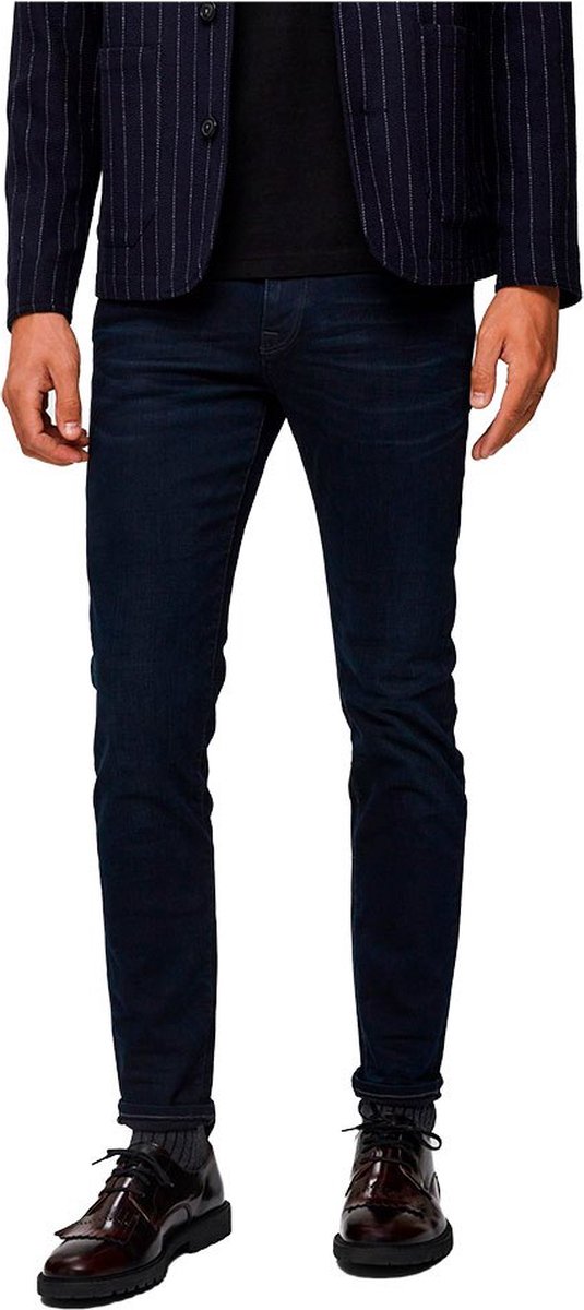 SELECTED Slim Leon 6155 Super Stretch Jeans - Heren - Blue Black Denim - W29 X L32