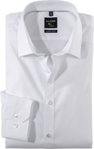 OLYMP No. Six super slim fit overhemd - mouwlengte 7 - wit - Strijkvriendelijk - Boordmaat: 41