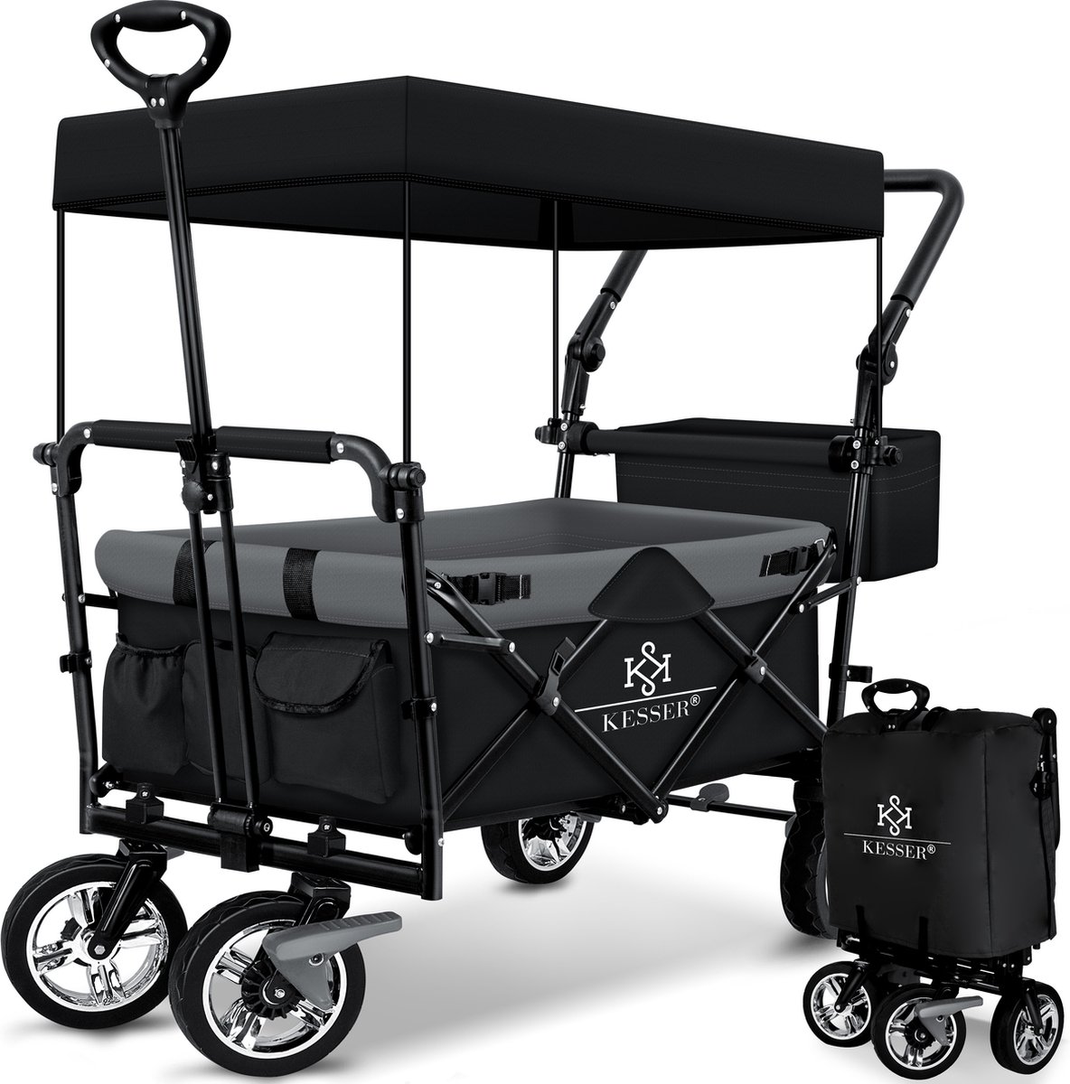 KESSER GT9000 Opvouwbare Bolderwagen met Dak