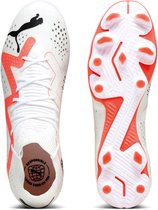 Chaussures de sport PUMA FUTURE MATCH FG /AG pour hommes - Wit/ Zwart/ Rose - Taille 44.5