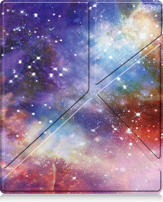 Hoes Geschikt voor Kobo Elipsa 2E Hoesje Bookcase Cover Hoes Trifold - Hoesje Geschikt voor Kobo Elipsa 2E Hoes Cover Case - Galaxy van Merkloos — afbeelding 4
