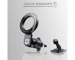 CHLIN Magnetische Telefoonhouder Auto – Geschikt voor MagSafe – Dashboard en Ventilatierooster – 360° Verstelbaar