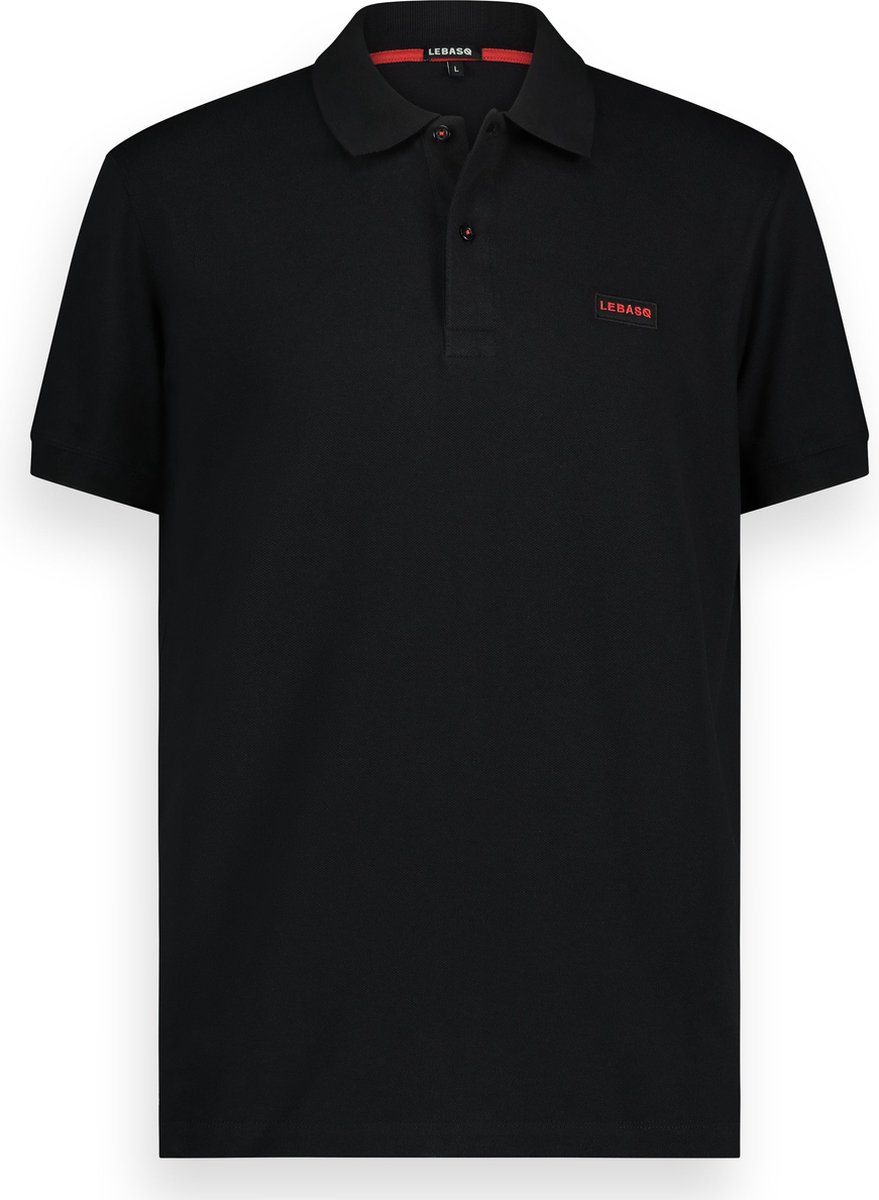LebasQ - Chet's T-shirt voor heren - Piqué Polo - Zwart - L - Duurzaam Katoen