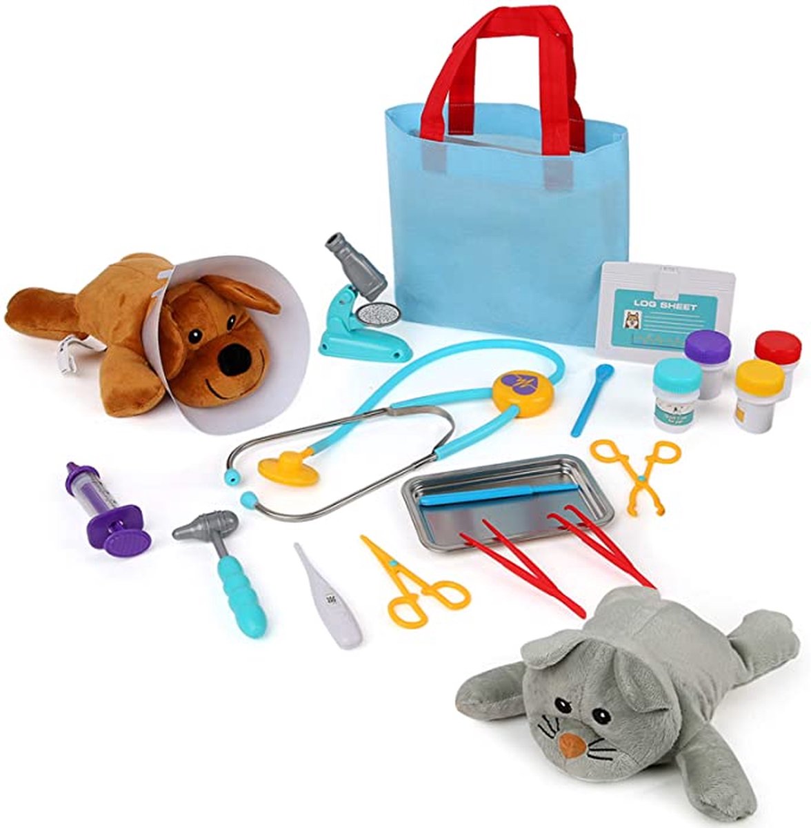 Dierenartsspellen voor kinderen - speelgoedhond - speelgoedkat - 12 stuks  speelgoed -... | bol.com
