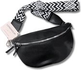 Lundholm crossbody tas dames zwart - tassen dames met bag strap tassenriem met schouderband voor tas - cadeau voor vriendin | Scandinavisch design - Trondheim serie
