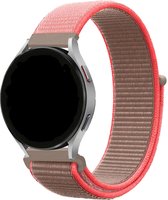 Strap-it Nylon smartwatch bandje - geschikt voor Polar Grit X / Grit X Pro / Vantage M / M2 / V3 - neon pink