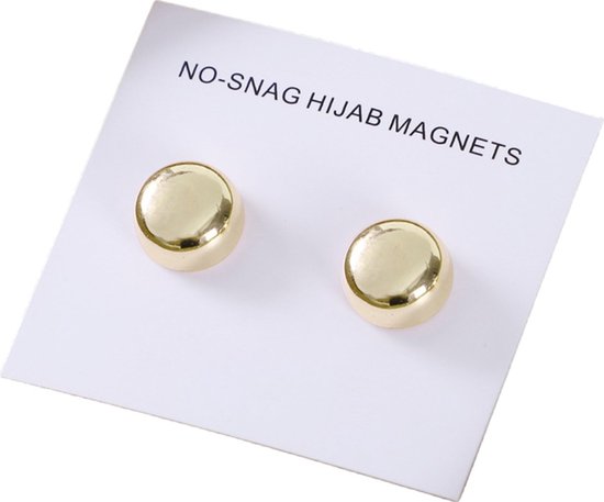 Fako Bijoux® - 2x Magnetische Broche - Hoofddoek Magneet - Sjaal - Hijab Accessoires - Abaya - 12mm - 2 Stuks - Goud