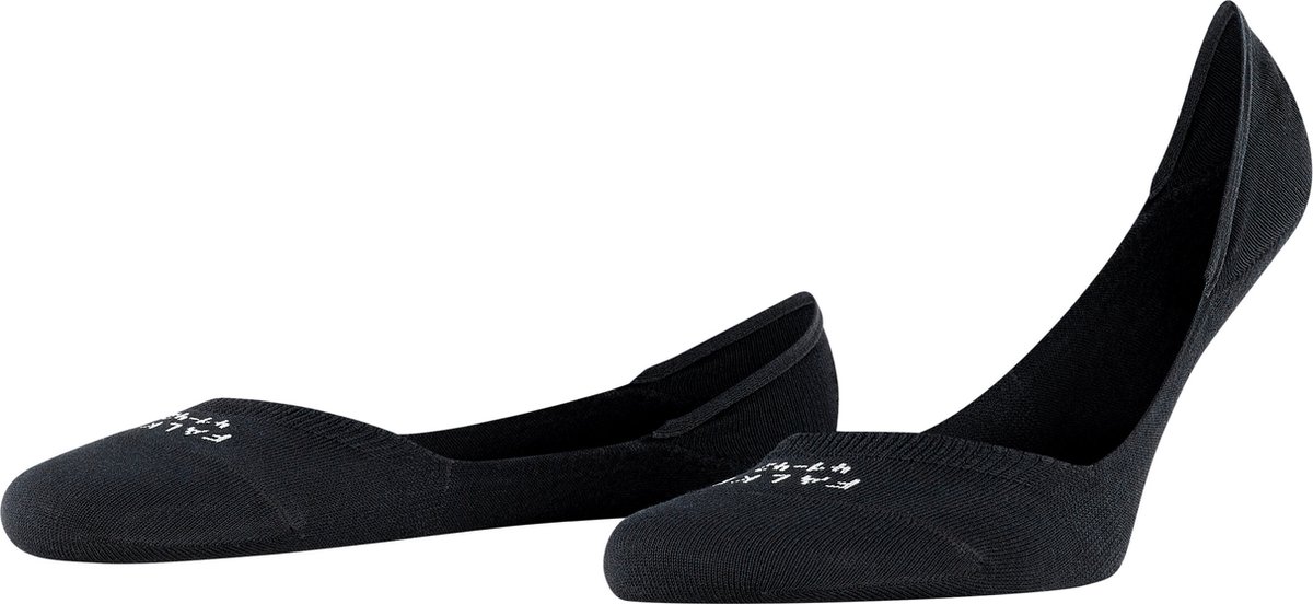 FALKE Cool 24/7 onzichtbar eenkleurig katoen footies heren zwart - maat 43-44