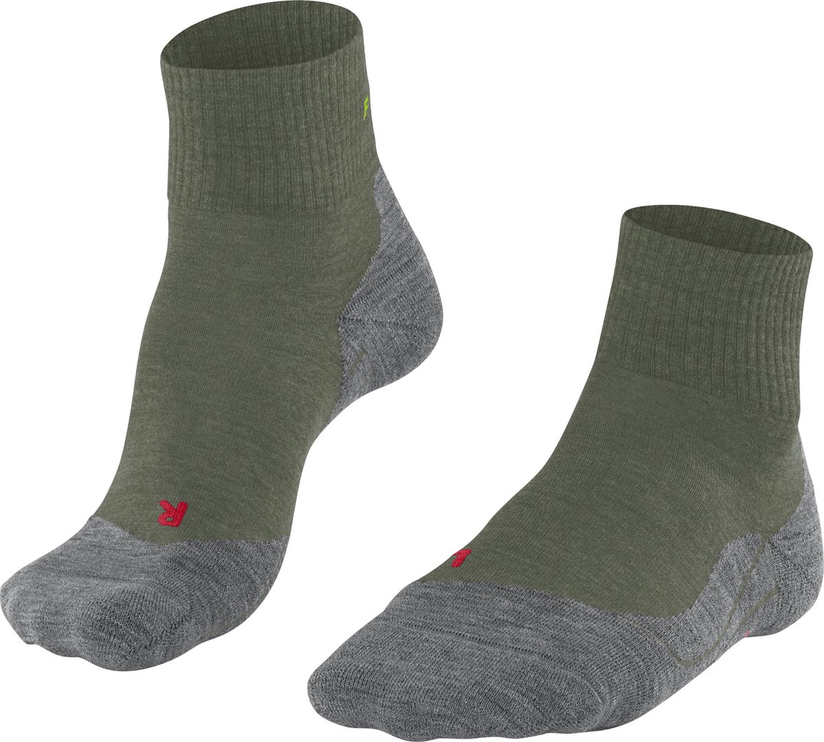 FALKE TK5 Short anti-blaar dun wol functioneel materiaal wandelsokken heren groen - maat 42-43