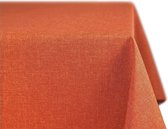vlekbestendig en strijkvrij tafelkleed - tafelkleed met lotuseffect - tafellinnen in linnenlook - maat en kleur naar keuze, Rechthoekig 110x140 cm, Terracotta