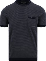 Blue Industry - T-Shirt Streep Navy - Heren - Maat XL - Modern-fit