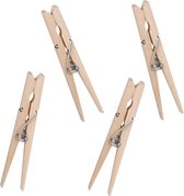 Urban Living Basic plus Size wasknijpers - 40x - bamboe - 8 cm