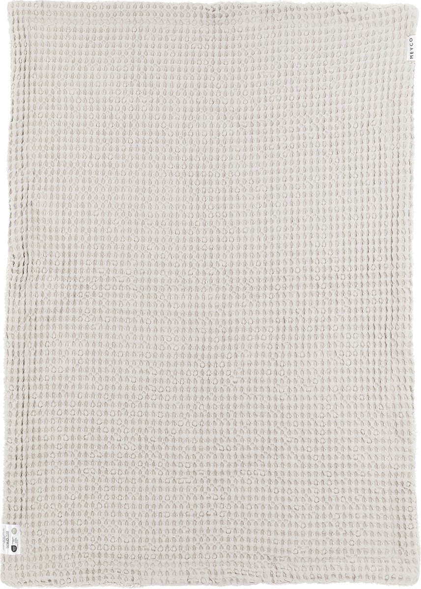 Meyco Baby Wafel Teddy ledikant deken - greige - 100x150cm - 2.0 TOG – foto 2