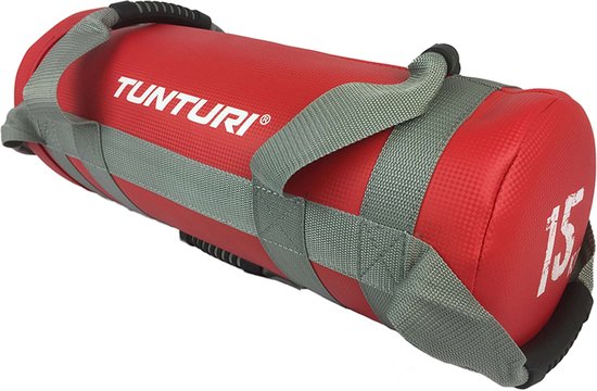 Tunturi Strengthbag - Powerbag 15kg- Sandbag - Rood - Incl. gratis fitness app