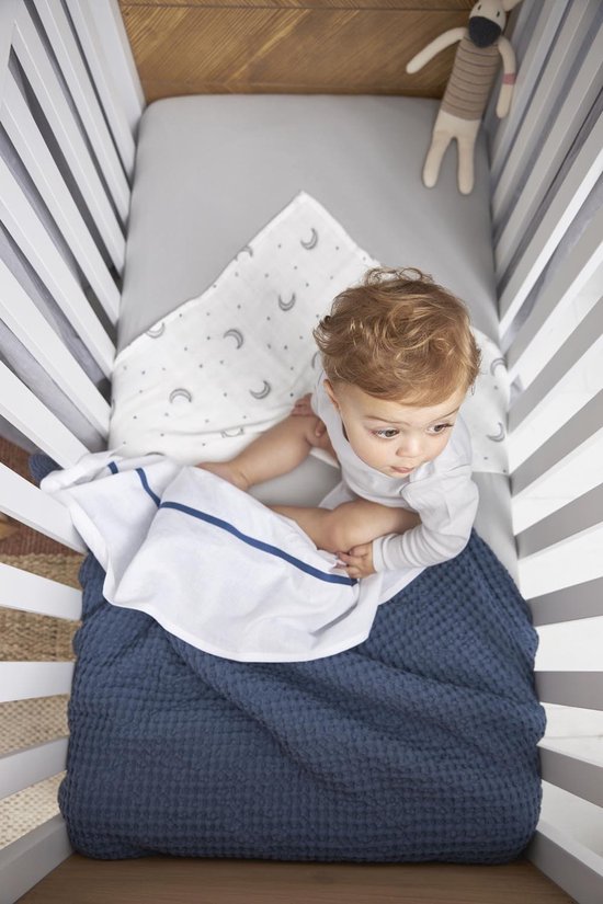 Meyco Baby Moon hydrofiele doeken - 3-pack - indigo - 70x70cm van Meyco Baby — afbeelding 3
