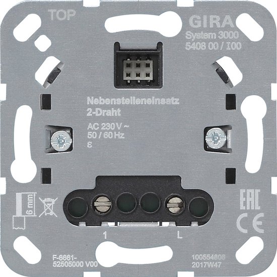 Gira Systeem 3000 Elektronische Schakelaar (Compleet) - 540800 - E2VSY