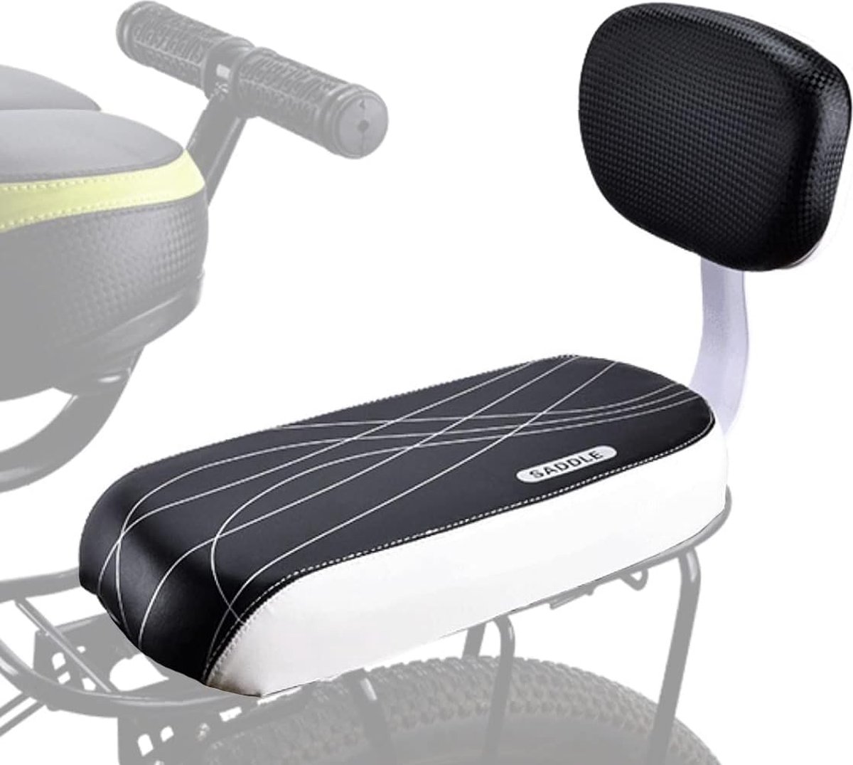 Moto Siège Arrière Dossier Support Selle Cuir Coussinet Accessoires