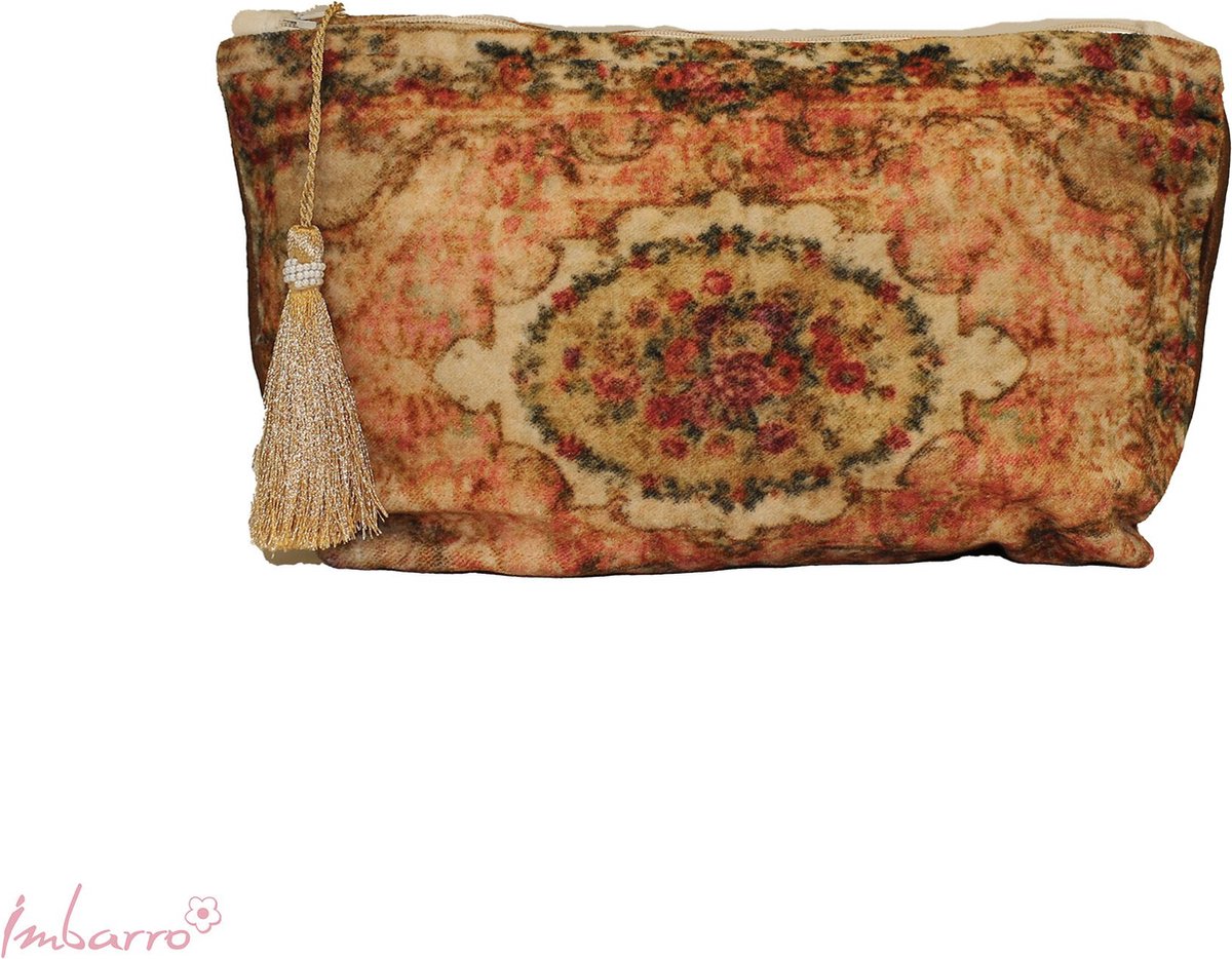 Imbarro - Pouch - Toilettas - Harper - 30x18cm - Velours Katoen